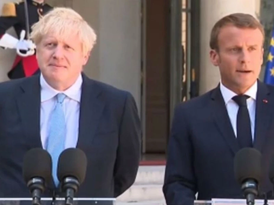 Boris Johnson y Macron