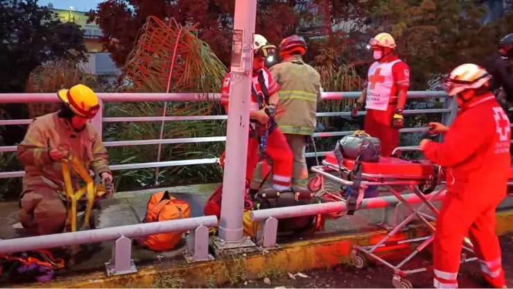 Joven queda atrapado entre palmeras debajo de un puente en Córdoba; así lo rescataron