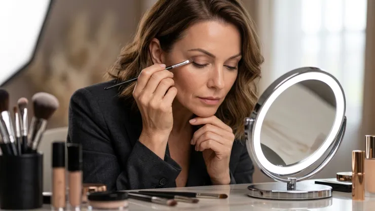 Cómo usar eyeliner en gel para mujeres de 40 a 50 años