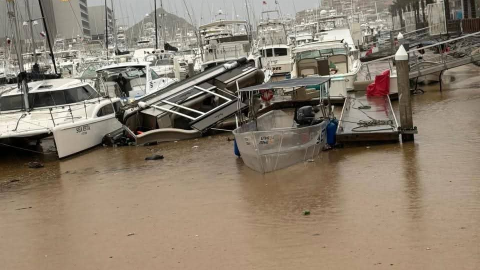 Efecto de huracán en Los Cabos