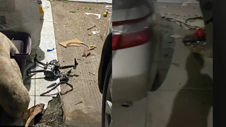 Niño herido por bala perdida y dron derribado balacera La Ruana