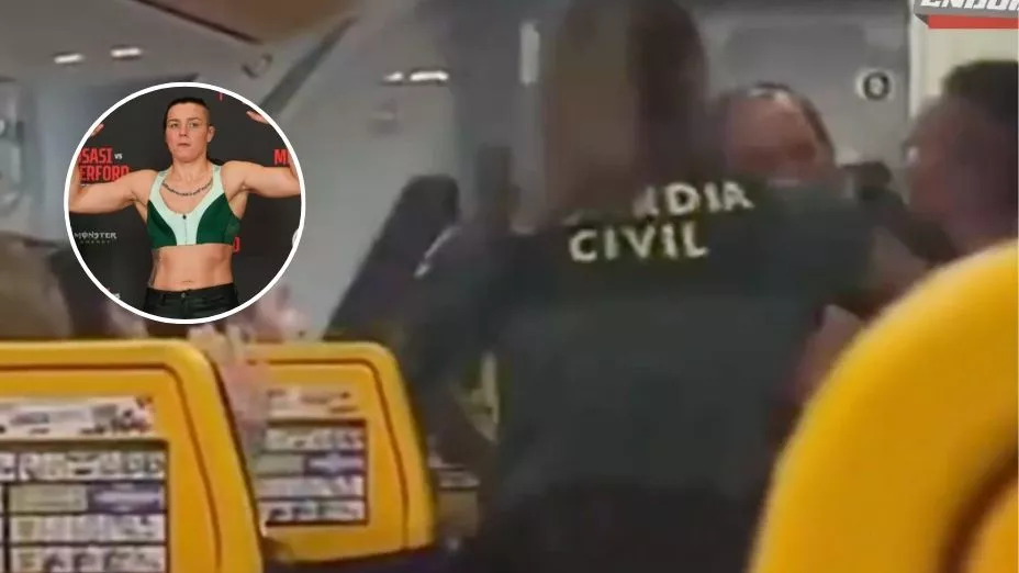 Peleadora de MMA causa caos en un avión