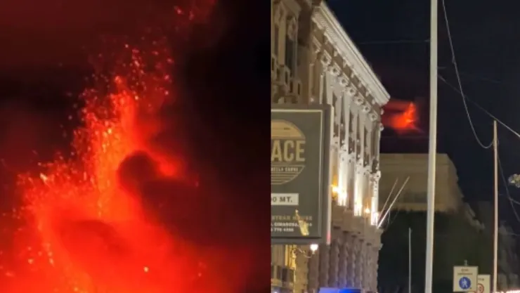 Volcán en Italia hace erupción, es el Monte Edna