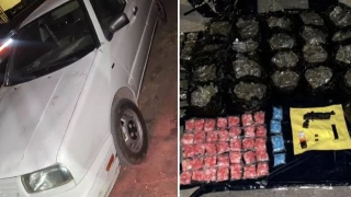 Auto abandonado droga Parque la Noria León