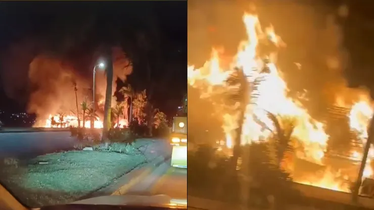 Restaurantes de la costera se incendian en Acapulco y generan pánico en Playa Papagayo