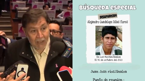 Gerardo Fernández Noroña viaje a Palestina búsqueda de desaparecido en Sinaloa Alejandro Guadalupe Islas Flores