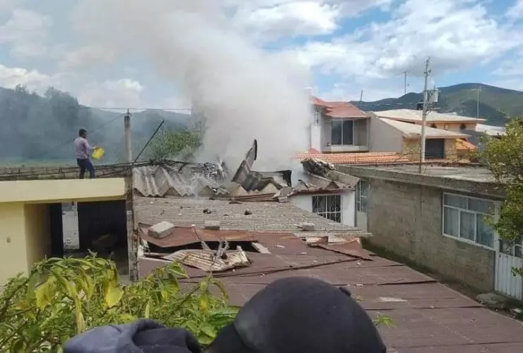 Desplome de avioneta en Felipe Ángeles, Puebla