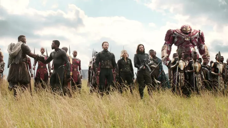 Avengers: Infinity War antes de la batalla en la tierra.