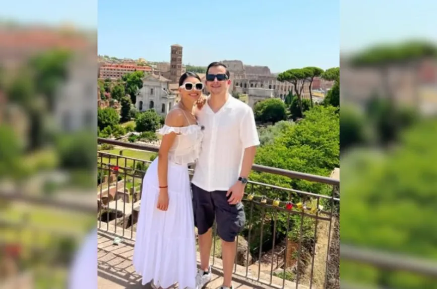 Kristal Silva y esposo