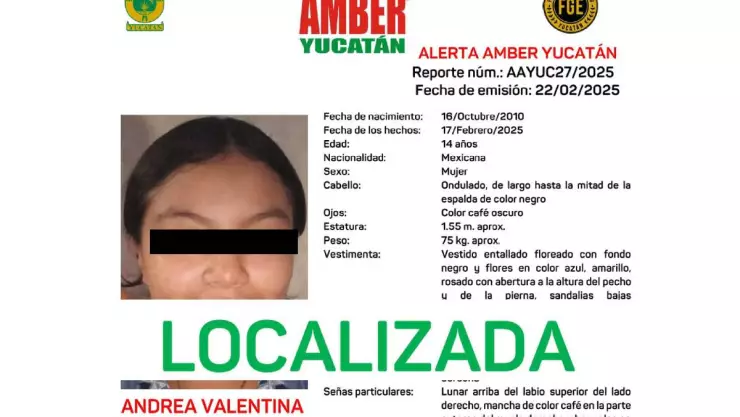Encuentran con vida a joven reportada como DESAPARECIDA en Yucatán