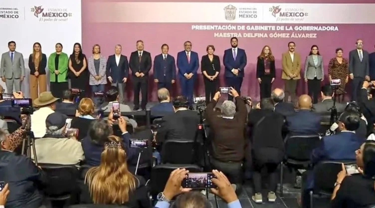 Delfina Gómez presenta a su gabinete de gobierno para el Estado de México
