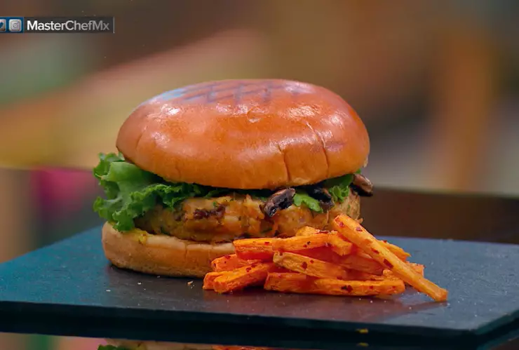 Platillos Masterchef méxico, hamburguesa