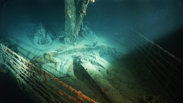 Imagen de los restos del Titanic, hundido en el océano Atlántico
