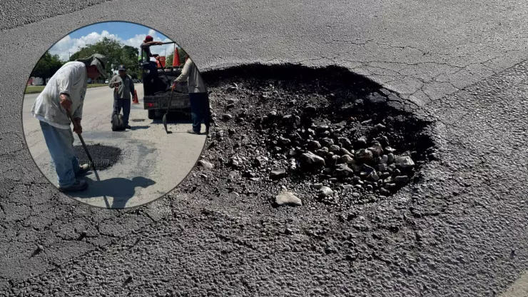 Coronango, Puebla Vecinos se hartan y tapan los baches con su propio dinero