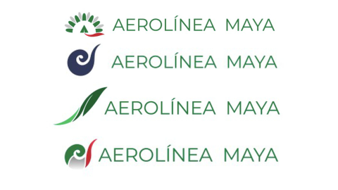 Estos son las opciones de logos para la nueva “Aerolínea Maya” de la Sedena