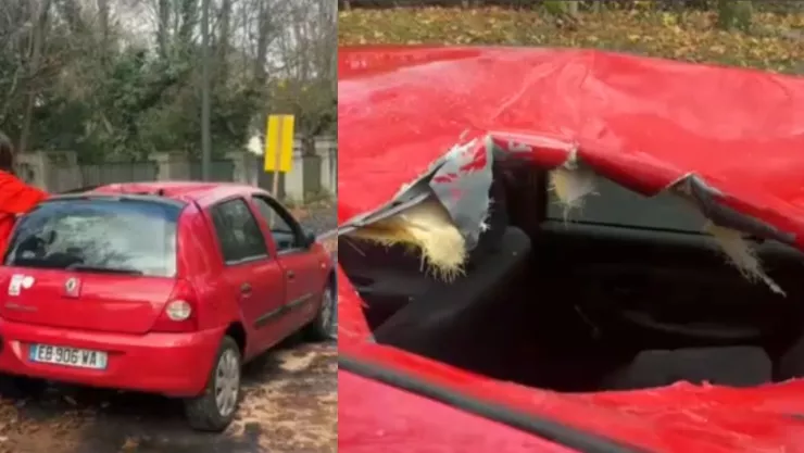 meteorito-Francia-vehículo-estacionamiento