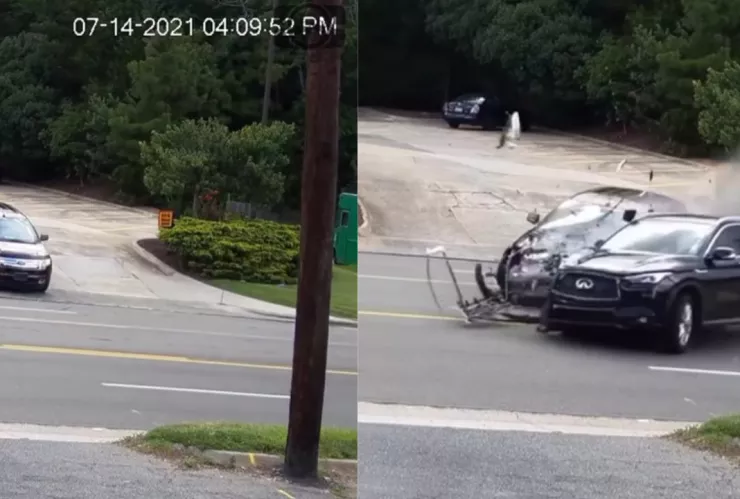 Fuerte accidente vehicular deja 5 carros destrozados