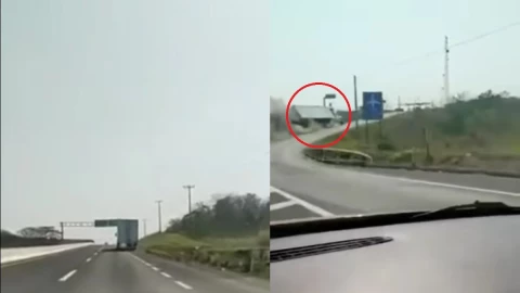 Conductor de tráiler se queda dormido en Veracruz