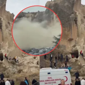 Se derrumba famosa chimenea de hadas en Turquía