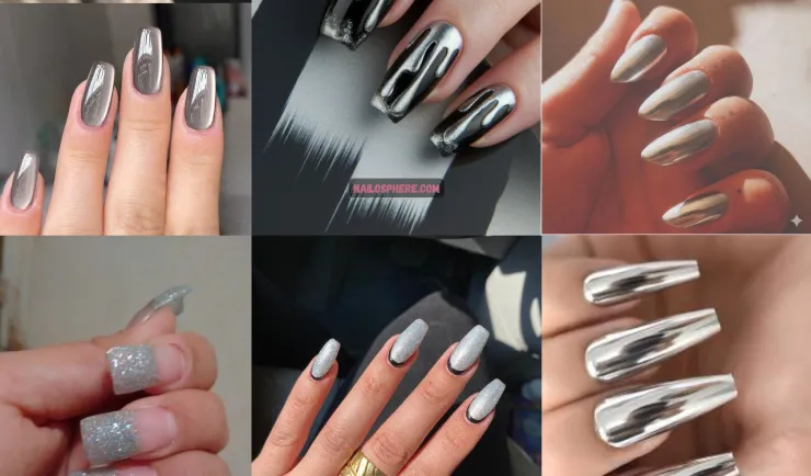 Uñas plateadas