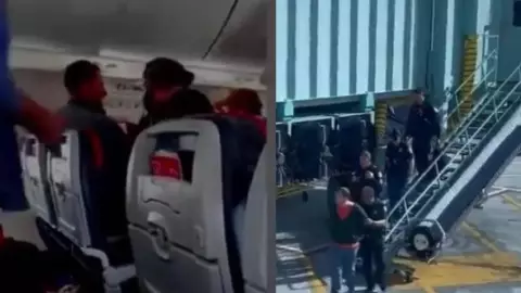 Pasajero intenta abrir la puerta de emergencia de avión en pleno vuelo con destino a Chicago; video.jpg