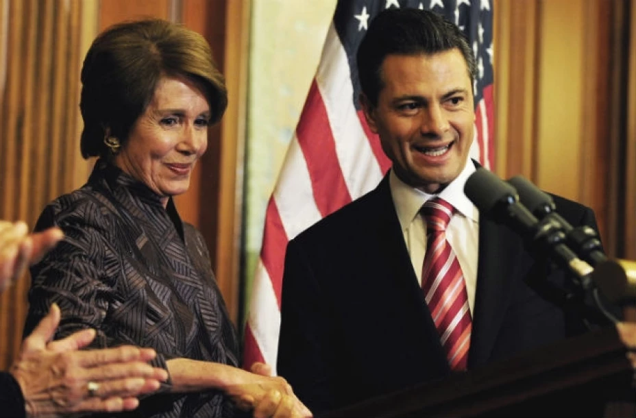 Enrique Peña Nieto y Nancy Pelosi, líder Demócrata en la Cámara de Representantes.