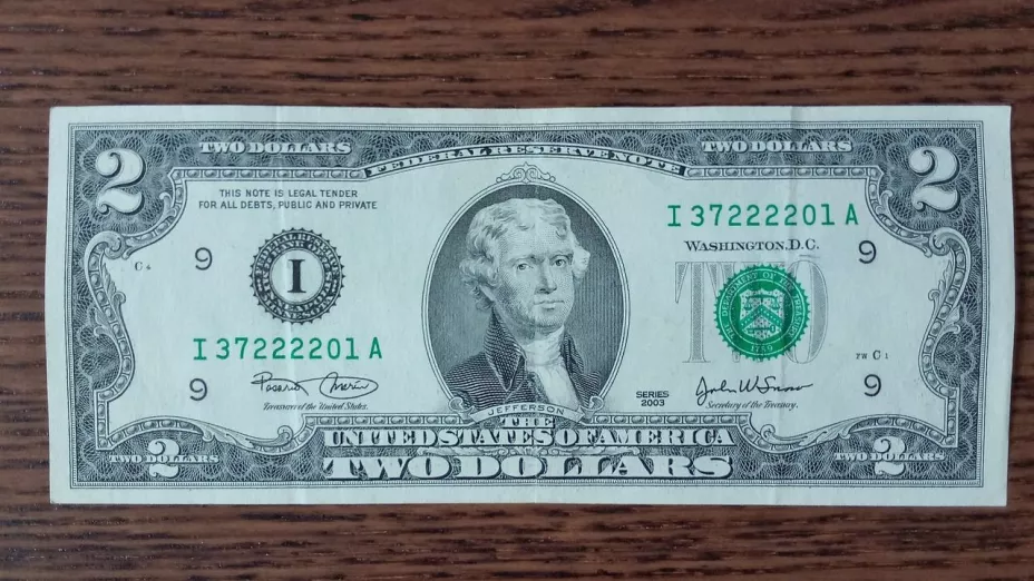 Billete de 2 dólares podría venderse en 75 mil pesos