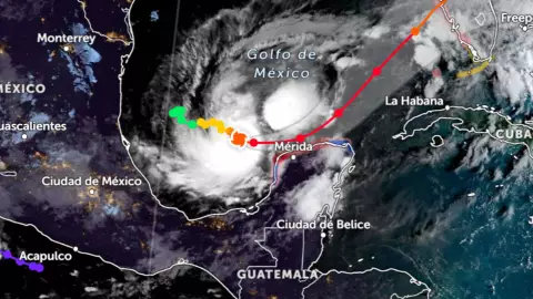 Huracán Milton Decretan Alerta Amarilla en 69 municipios de Yucatán