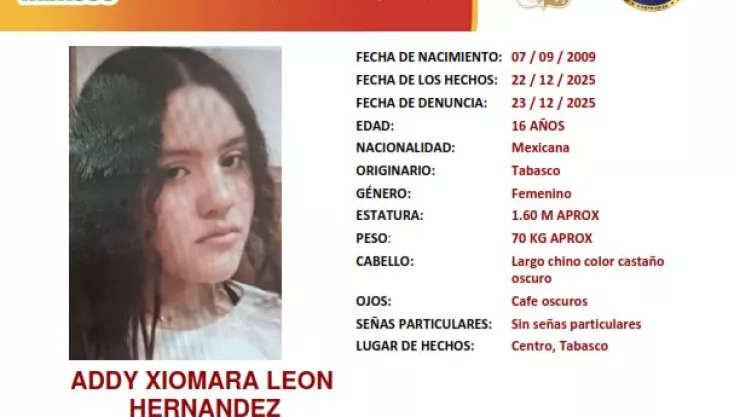 Addy Xiomara Alerta Amber Tabasco