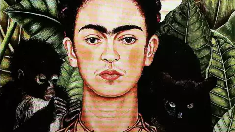 Autorretrato con collar de espinas y colibrí (1940)