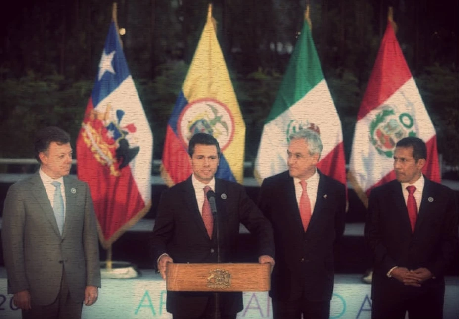Juan Manuel Santos, Enrique Peña, Sebastián Piñera y Ollanta Humala, presidentes de Colombia, México, Chile y Perú