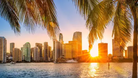 La ciudad de Miami en Florida tiene el mejor clima en el sur de Estados Unidos