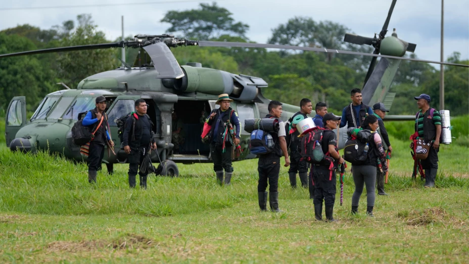 Grupo de rescate en Colombia.