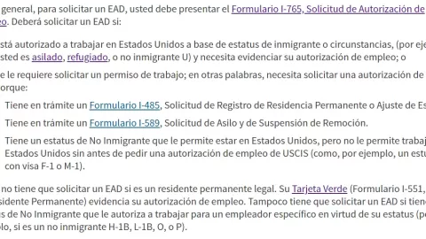Requisitos, costo y cómo tramitar tu permiso EAD para trabajar en Estados Unidos