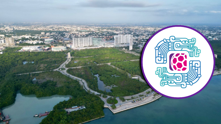 FOTOS_ Así luce la cancha de la Copa Mundial de Fútbol Socca 2025 en el Malecón Tajamar de Cancún.webp