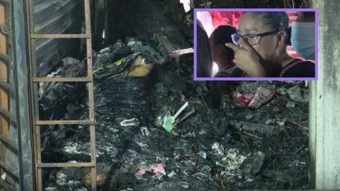 Se incendia mercado.