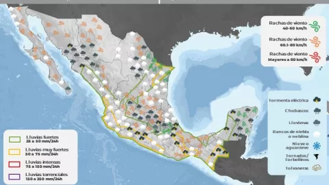 Clima en México 12 de octubre de 2023