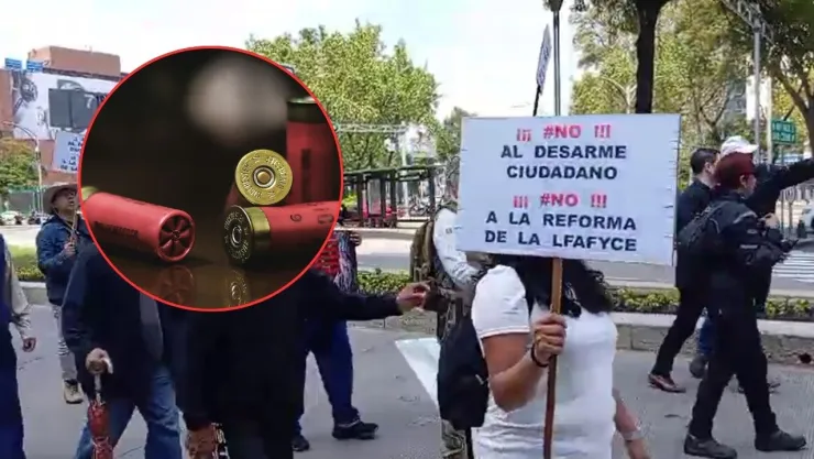 Mexicanos marchan a favor de las armas y la defensa propia, tras nueva reforma de AMLO
