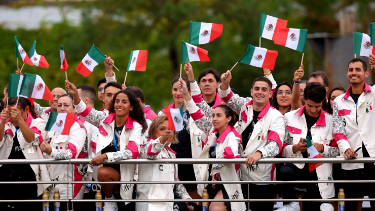 La delegación mexicana en la inauguración de los Juegos Olímpicos París 2024