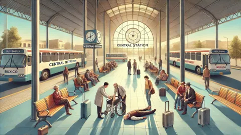 Muere hombre de 80 años al interior de la central camionera. Esto sabemos