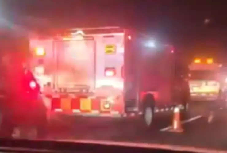 Accidente en la Autopista México–Cuernavaca genera tráfico intenso.