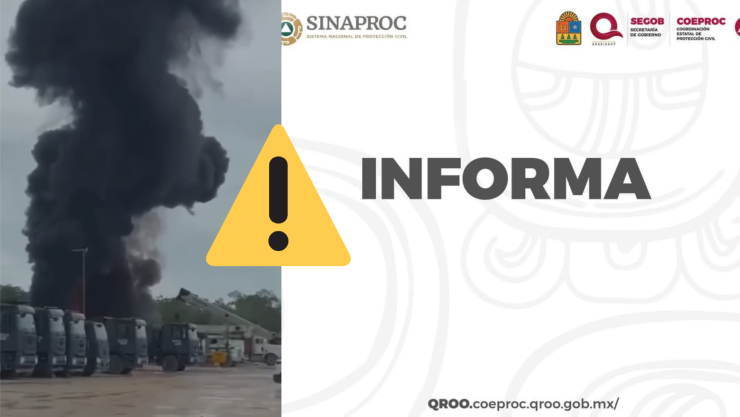 ¡ÚLTIMA HORA! Fuerte incendio en Felipe Carrillo Puerto provoca cierre temporal del libramiento salida a Mérida