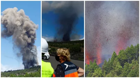 erupción volcánica en isla de La Palma