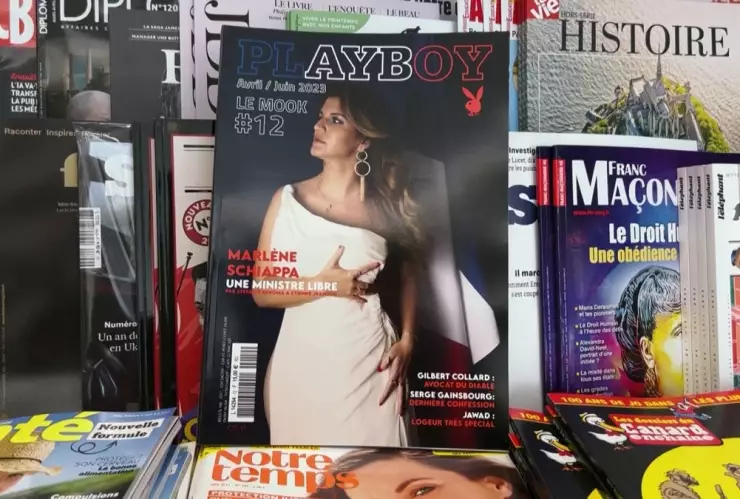 ¡Le llueven críticas! En Francia no gustó la portada de Marlene Schiappa en la revista Playboy.