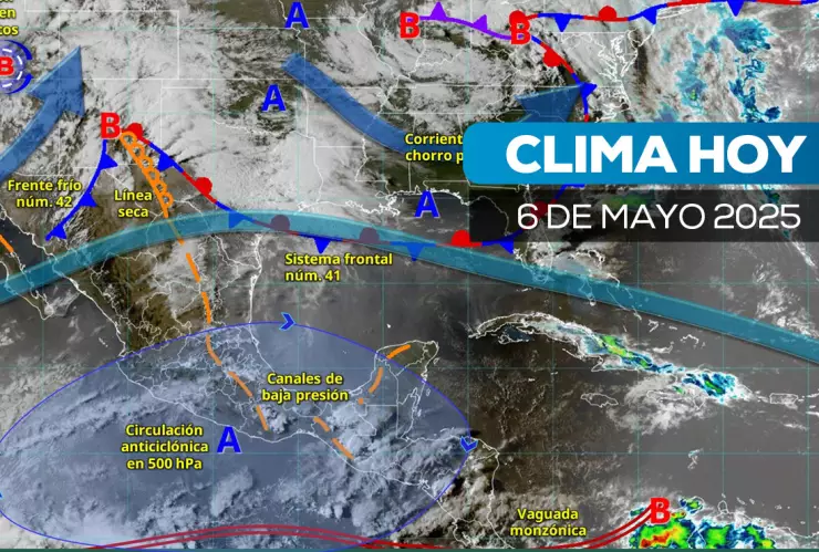 Frente frío 42 traerá fuertes lluvias en México hoy 6 de mayo