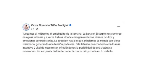 Los horóscopos y predicciones del Niño Prodigio