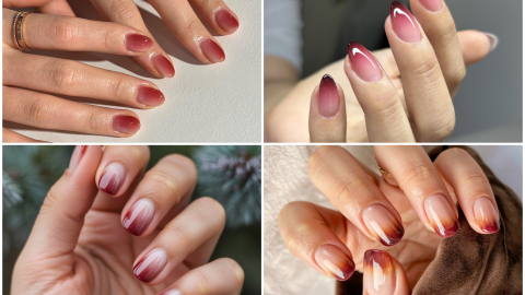 4 dise&ntilde;os de u{as en efecto ombr&eacute; - almendradas cortas y aesthetic