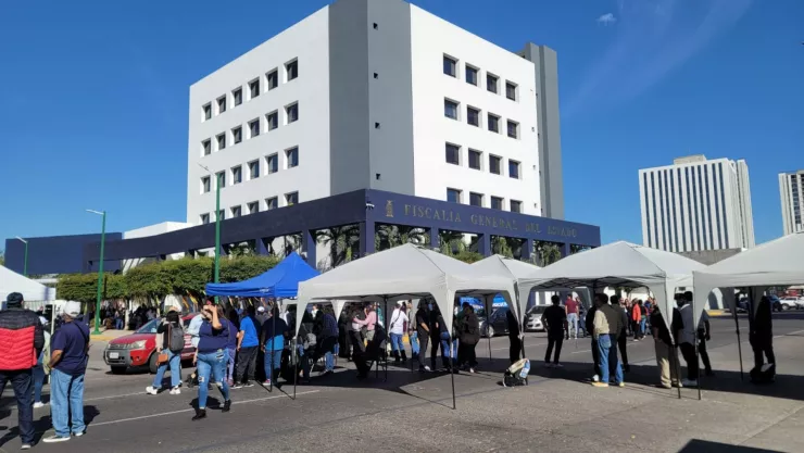 Manifestación UAS frente a la Fiscalía