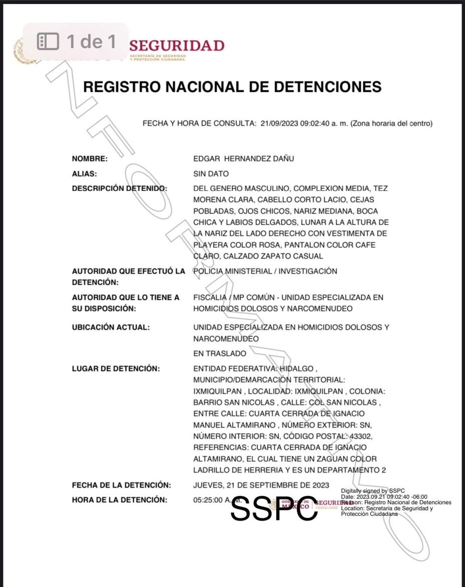 Detenido diputado PT HIdalgo Ficha