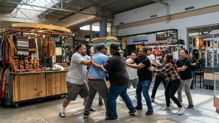 VIDEO: Adulto mayor atacó con cuchillo a joven en plaza comercial de Utah; testigos lo detuvieron a golpes